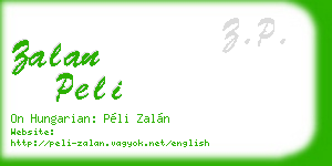 zalan peli business card