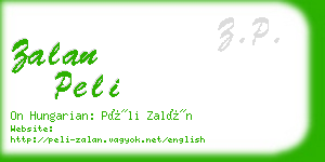 zalan peli business card